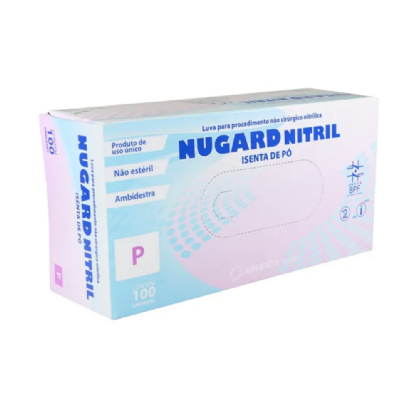 LUVA DE PROC PP NUGARD S/ TALCO CX 100 UN