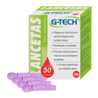 LANCETAS G TECH 30G 100 UNIDADES REF: LAN3010G