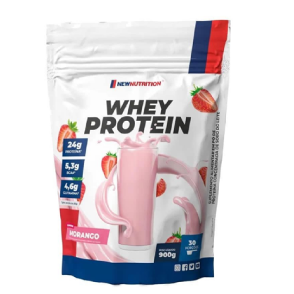 WHEY PROTEIN NEW 900G MORANGO