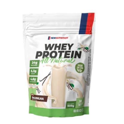 WHEY PROTEIN NEW 900G BAUNILHA ALL NATURAL