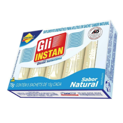 GLI INSTAN CARTUCHO COM 5 SACHES SABOR NATURAL