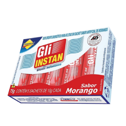 GLI INSTAN CARTUCHO COM 5 SACHES SABOR MORANGO