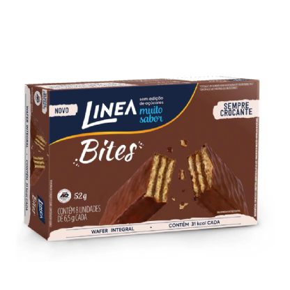 CHOCOLATE WAFER BITES LINEA CHOCOLATE AO LEITE 52G