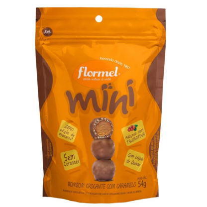 MINI BOMBOM CROCANTE COM CARAMELO 54G.