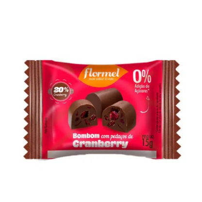 BOMBOM RECHEADO CRANBERRY ZERO AÇUCAR
