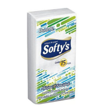 LENCO PAPEL SOFTY BOLSO C/ 15 FLS