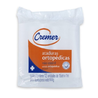 ATADURA ALG. ORT. 15CM X 1,0M PCT C/12 CREMER