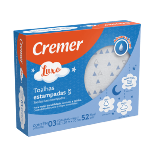 TOALHA LUXO ESTAMP MASC CREMER PC 3UN