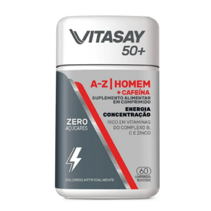 VITASAY 50+ A Z HOMEM+CAFEINA 60CPR