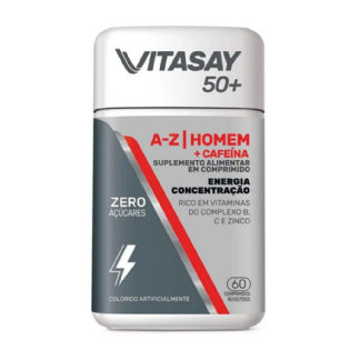 VITASAY 50+ A Z HOMEM+CAFEINA 60CPR