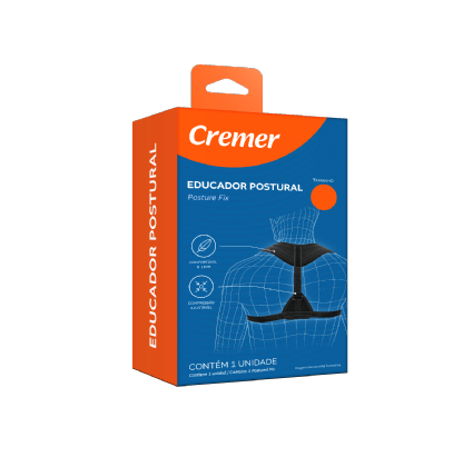 EDUCADOR POSTURAL COSTAS TAM G PRETO CREMER