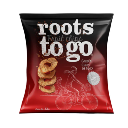 ROOTS TO GO. CHIPS FRUIT CANELA E MACA 32G