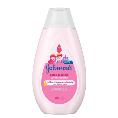 CONDICIONADOR JOHNSONS BABY GOTAS BRILHO FR 200ML(ROSA E BRANCO)