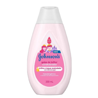 CONDICIONADOR JOHNSONS BABY GOTAS BRILHO FR 200ML(ROSA E BRANCO)