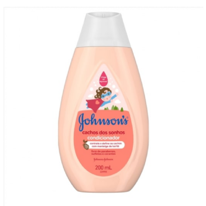 CONDICIONADOR JOHNSONS BABY CAB. CACHEADOS FR 200ML(ROSA)
