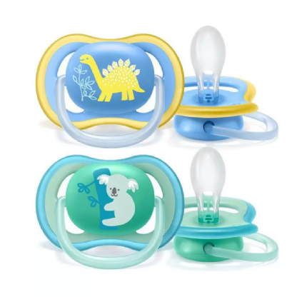 AVENT  CHUPETA ULTRA AIR DUPLA DECORADA 18M PLUS MENINO - SCF349 /11