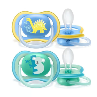 AVENT  CHUPETA ULTRA AIR DUPLA DECORADA 18M PLUS MENINO - SCF349 /11