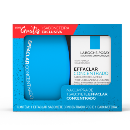 LA ROCHE POSAY EFFACLAR SABONETE CONCENTRADO 70G + SABONETEIRA