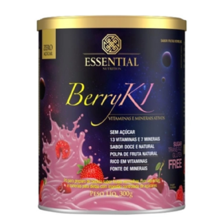 ESSENTIAL BERRYKI VITAMINADO ZERO AÇÚCAR 300G/20DS (FRUTAS VERMELHAS) 