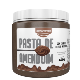 PASTA DE AMENDOIM CACAU E ACUCAR MASCAVO NEW 400G