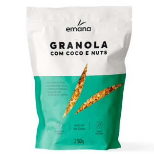 EMANA GRANOLA COM COCO E NUTS 250 GR