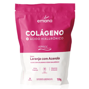 EMANA COLAGENO ACIDO HIALURONICO SABOR LARANJA COM ACEROLA 150GR