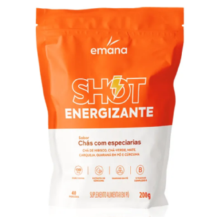 EMANA SHOT ENERGIZANTE CHA ESPECIARIAS SABOR HIBISCO 200 GR
