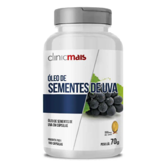 CHA MAIS/CLINICMAIS CAPSULA OLEO DE SEM DE UVA (N) 100CAPS 500MG 70G