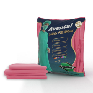 AVENTAL ML 20GM2 AFG TAM U ROSA PROTDESC PCT 10 UN