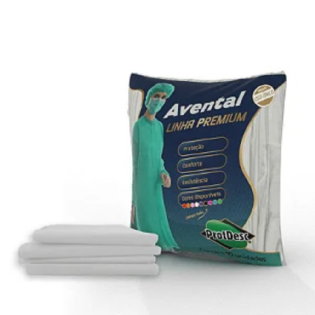 AVENTAL MANGA LONGA 30GM TAM U BCO C/ 10 UN (PROTDESC)