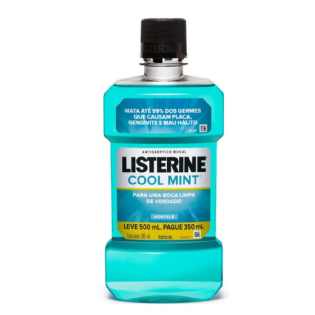 LISTERINE COOL MINT C/ALCOOL LV 500ML PG 350ML