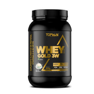 WHEY PROTEIN GOLD 3W TOPWAY 900G DOCE DE LEITE EM PO