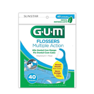 FIO DENTAL GUM FLOSSERS MULTI ACTION C/40