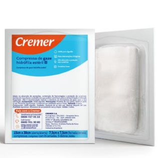 Compressa de Gaze Estéril 7.5 x 7.5 cm | Pacote com 10 Unidades