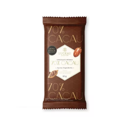 LUCKAU BARRA CHOCOLATE 70% VEGANO 20G.