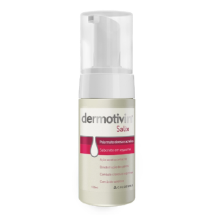 DERMOTIVIN SALIX FOAM PELE OLEOSA/ACNEICA130 ML (PUMP) - COM ACIDO SALICILICO.