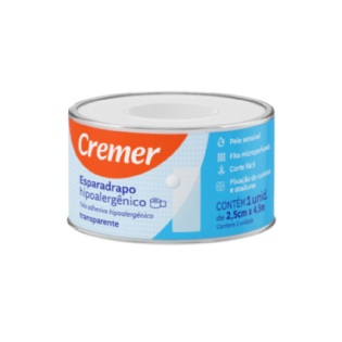 ESPARADRAPO TRANSPARENTE CREMER 2,5CMX4,5M