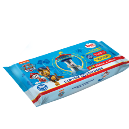 TOALHA UMEDECIDA PATRULHA CANINA | 50 UNIDADES TOPZ BABY