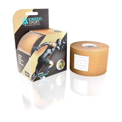 BANDAGEM ELAST ADESIVA KINESIOSPORT 5CMX5M BEGE