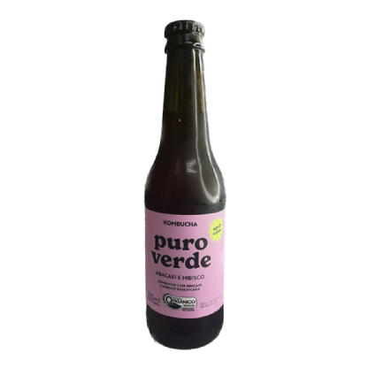 KOMBUCHA HIBISCO COM ABACAXI PURO VERDE 350ML