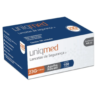 LANCETAS DE SEGURANCA 23G X 1,8MM  TPA UNIQMED