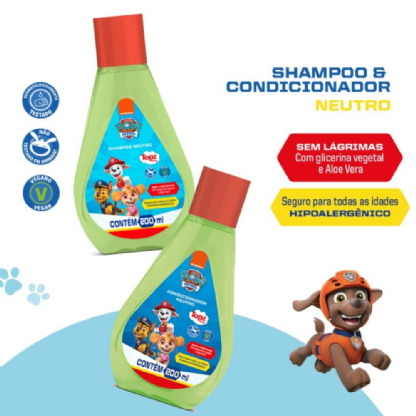 PROMOPACK Shampoo & Condicionador Neutro 2x200ml | Patrulha Canina Topz