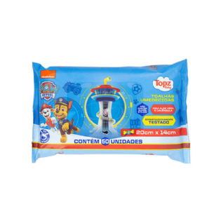 TOALHA UMEDECIDA PATRULHA | 50 UNIDADES