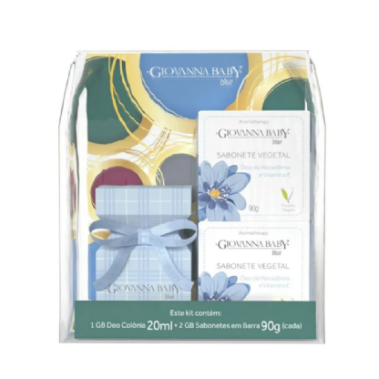 ESTOJO GIOVANNA BABY DEO COL.20ML+2SAB 90 GR BLUE
