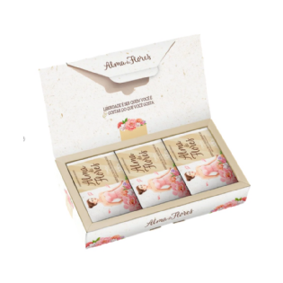 ESTOJO ALMA FLORES BRANCAS C/3 SAB