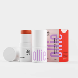 OLLIE BLUSH BATOM E SOMBRA FPS 95 CORAL