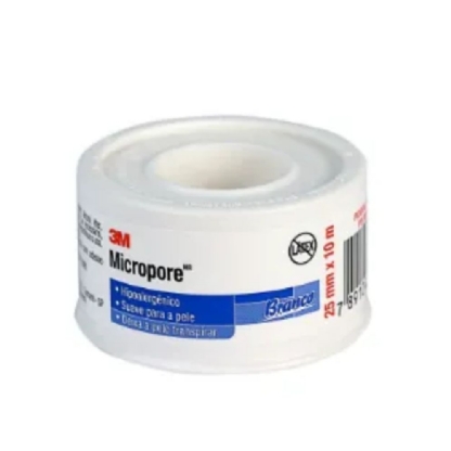 FITA MICROPORE 2,5CM X 10MT C/ CAPA.