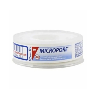 FITA MICROPORE 1,2CM X 10MT C/ CAPA