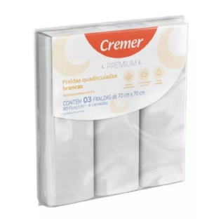 Pano Boca Premium Branco | Cremer 03 Unidades