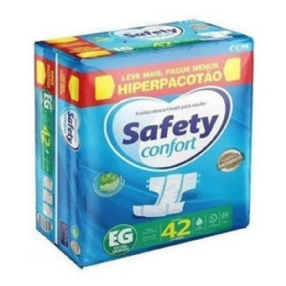 FRALDA SAFETY CONFORT PACOTÃO EG | Com 42 Unidades